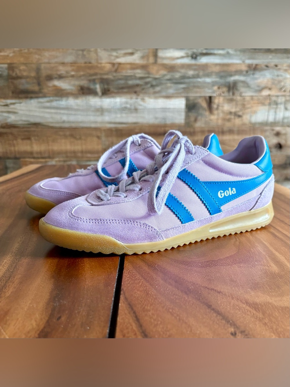 Gola Lavender and Bright Blue Classic Trainers